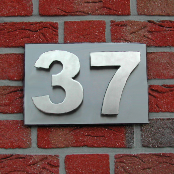 Edelstahl-Hausnummer 2-stellig KHN2